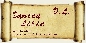 Danica Lilić vizit kartica